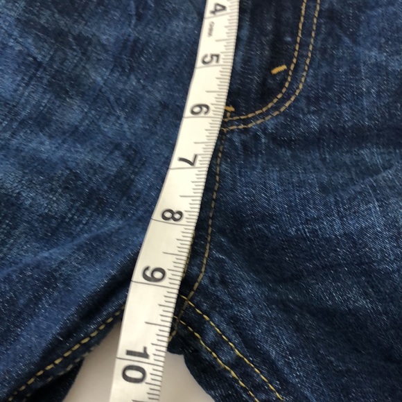 Levi’s 502 jeans size 14 Regular Taper 27x27 dark wash distressed. NWT - Picture 11 of 13